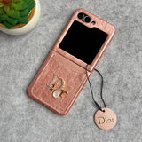 Samsung Galaxy Z Flip 6 Luxury DR Brand PU Leather Design Case Cover