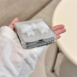 Samsung Galaxy Z Flip 6 Luxury Glitter 3D Big Bow Pearl Pendant Cover