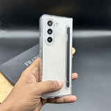 Samsung Galaxy Z Fold 5 Transparent Cristal Hard Shell Cover Case With S-Pent Slot