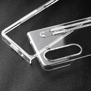 Samsung Galaxy Z Fold 5 Transparent Cristal Hard Shell Cover Case With S-Pent Slot