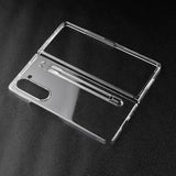 Samsung Galaxy Z Fold 5 Transparent Cristal Hard Shell Cover Case With S-Pent Slot