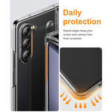 Samsung Galaxy Z Fold 6 Transparent Cristal Hard Shell Cover Case With S-Pent Slot