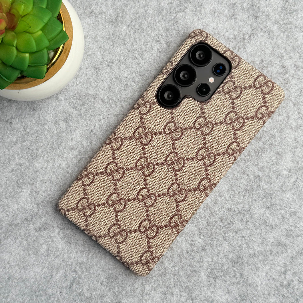 Samsung Luxury GG Pattern PU Leather Cover