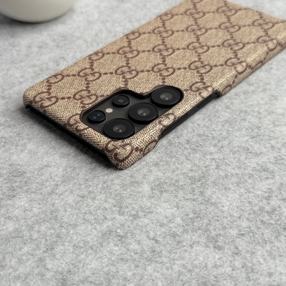 Samsung Luxury GG Pattern PU Leather Cover