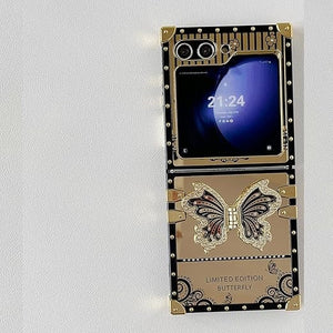 Samsung Galaxy Z Flip 6 Butterfly Glitter Kickstand Case