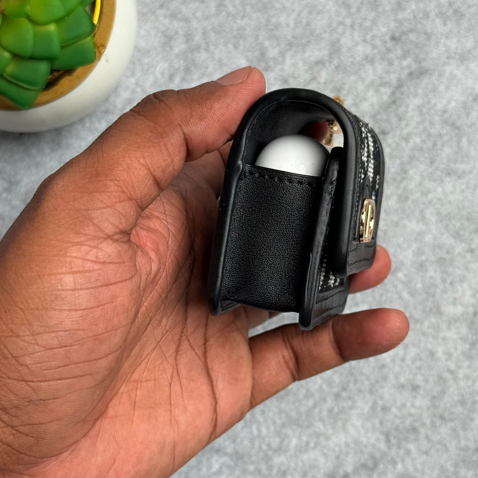 Luxury Branded GG Leather Case For Airpod (Universal Airpod Case)