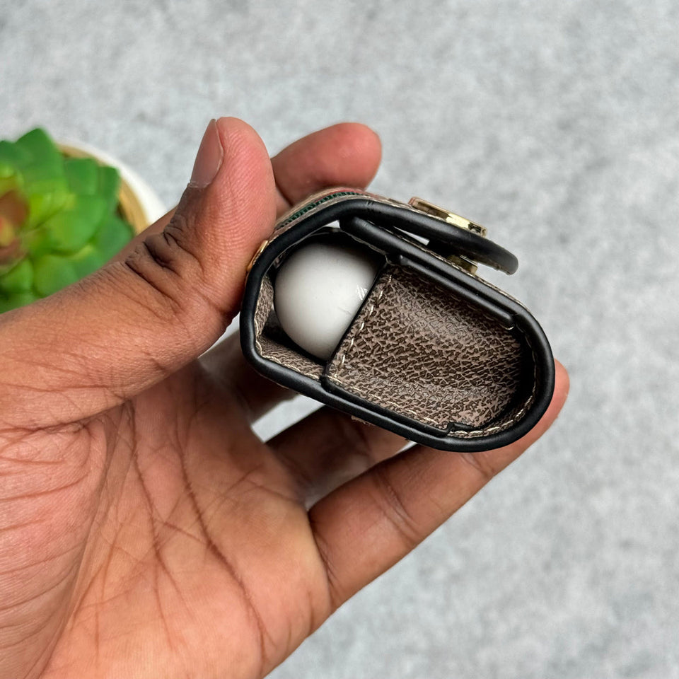 Luxury Branded GG Leather Case For Airpod (Universal Airpod Case)