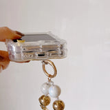 Samsung Galaxy Z Flip Premium Rotation Dollar Bracelet Wristband Chain Phone Case Cover