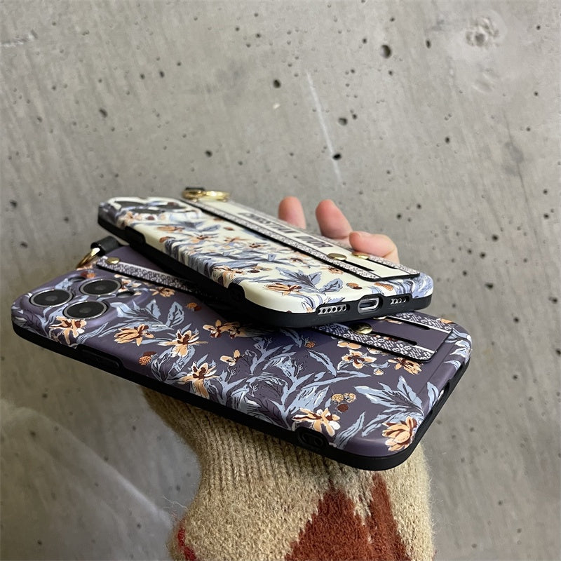 iPhone 16 Series Brand CD Flower Cover Grip Case