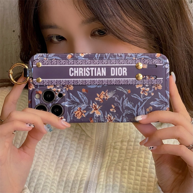 iPhone 16 Series Brand CD Flower Cover Grip Case