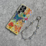 Samsung Galaxy S24 Ultra Luxury Glitter Flower Butterfly Pattern Lens Protection Case Cover